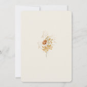 Herfst Wilde Bloem Herfst Baby Shower Uitnodiging (Achterkant)