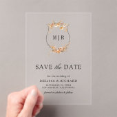 Herfst Wilde Bloem Kam Wedding Save the Date Acryl Uitnodigingen (Insitu (Draagbaar))