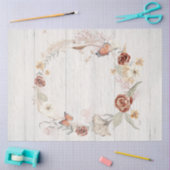 Herfst Wilde bloem met schoorvoetvlinder Pampas On Tissuepapier (Craft)