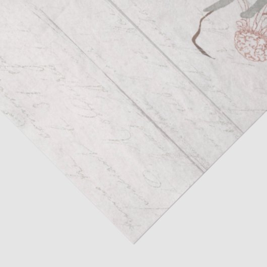 Herfst Wilde bloem met schoorvoetvlinder Pampas On Tissuepapier (Detail)