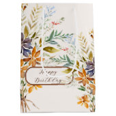 Herfst wilde bloemen aangepast medium cadeauzakje (Achterkant)