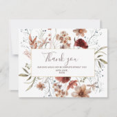 Herfst wilde bloemen aquarel bedankkaart (Voorkant)