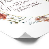 Herfst Wilde Bloemen Aquarel Foto Guestbook Poster (Hoek)