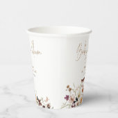 Herfst Wilde bloemen Baby op Baby shower Bloom Papieren Bekers (Rechts)