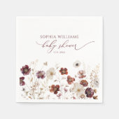 Herfst Wilde Bloemen Baby Shower Servetten (Voorkant)