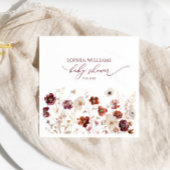 Herfst Wilde Bloemen Baby Shower Servetten