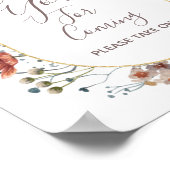 Herfst Wilde Bloemen Bedankt voor het komen Favor  Poster (Hoek)