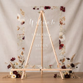 Herfst Wilde Bloemen Bloemige Bruiloft Acryl Bord