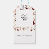 Herfst Wilde Bloemen Bloemige Bruiloft Cadeaulabel (Voorkant)