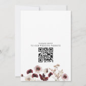 Herfst Wilde Bloemen Bloemstuk Budget QR Code Trou Kaart (Achterkant)