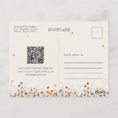 Herfst Wilde Bloemen Botanische Kalender Reserveer Briefkaart (Achterkant)