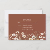 Herfst Wilde Bloemen Bruiloft RSVP Kaartje (Voorkant)