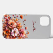 Herfst Wilde Bloemen Bruin Roos Gepersonaliseerde Case-Mate iPhone Case (Achterkant (horizontaal))