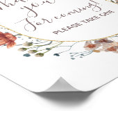 Herfst Wilde Bloemen Dank u voor het komen Favor B Poster (Hoek)