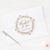  herfst wilde bloemen, hartelijk bedankt voor je ronde sticker (Envelop)