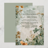 Herfst wilde bloemen kaart (Voorkant / Achterkant)