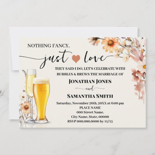 Herfst wilde bloemen niets Fancy gewoon liefde elo Kaart (Voorkant)