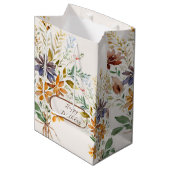 Herfst wilde bloemen op maat medium cadeauzakje (Voorkant Gekanteld)