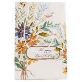 Herfst wilde bloemen op maat medium cadeauzakje (Voorkant)