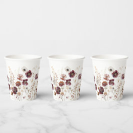 Herfst Wilde Bloemen Papieren Bekers