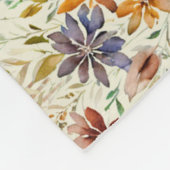 Herfst wilde bloemen patroon fleece deken (Hoek)