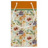 Herfst wilde bloemen patroon klein cadeauzakje (Achterkant)