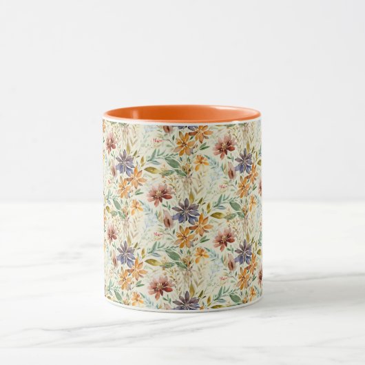 Herfst wilde bloemen patroon mok (Midden)