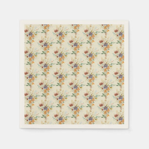 Herfst wilde bloemen patroon servet