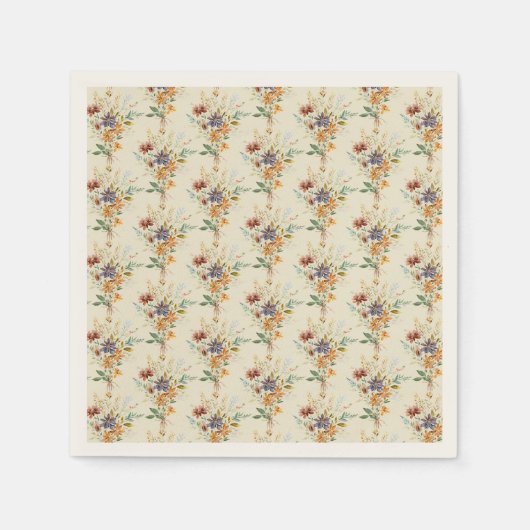 Herfst wilde bloemen patroon servet (Voorkant)