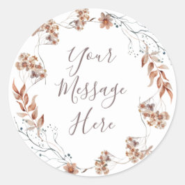 Herfst Wilde Bloemen Waterverf Bericht Sticker
