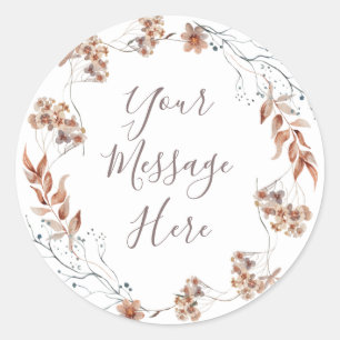 Herfst Wilde Bloemen Waterverf Bericht Sticker