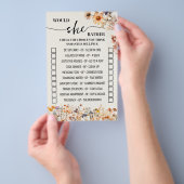 Herfst wilde bloemen zou ze liever douchen spel flyer (Hand)