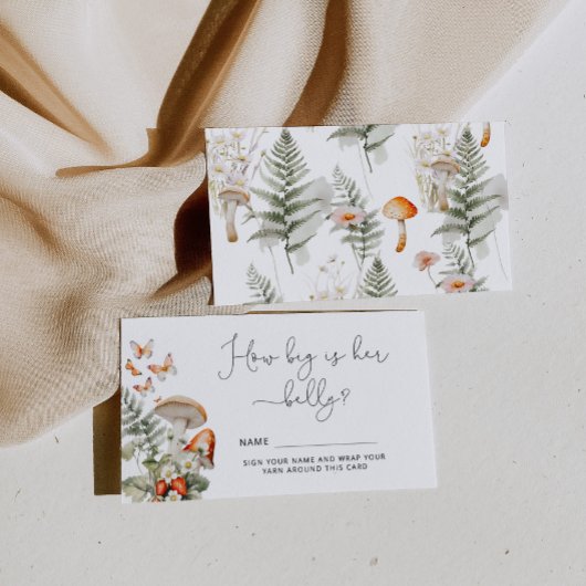 Herfst wilde paddenstoel hoe groot mama's buik informatiekaartje