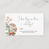 Herfst wilde paddenstoel hoe groot mama's buik informatiekaartje (Voorkant)