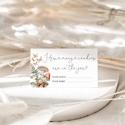 Herfst wilde paddenstoel hoeveel snoepjes in de po informatiekaartje