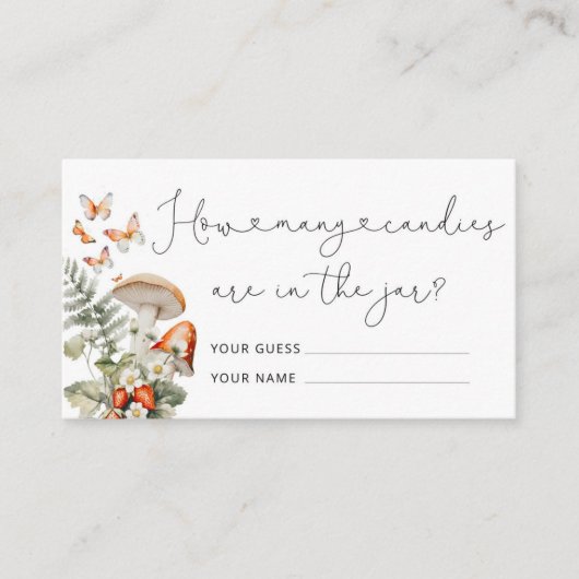 Herfst wilde paddenstoel hoeveel snoepjes in de po informatiekaartje (Voorkant)