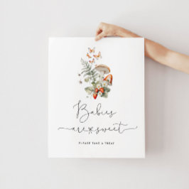 Herfst wilde paddenstoelen Baby's zijn zoet Poster