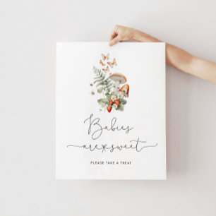 Herfst wilde paddenstoelen Baby's zijn zoet Poster