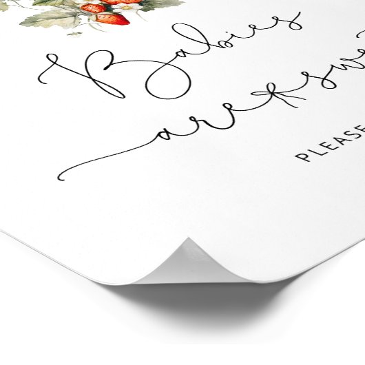 Herfst wilde paddenstoelen Baby's zijn zoet Poster (Hoek)