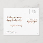 Herfst wilde wijnstok bladeren Happy Thanksgiving Feestdagenkaart (Achterkant)