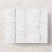 Herfst WildeBloemen Witte Berkenboom Huwelijk All In One Uitnodiging (Achterkant)