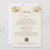 Herfst Wildflower Alles in één Baby shower Kaart (Achterkant)