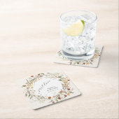 Herfst Wildflower Bloemen Herfstkrans BOHO Bruilof Kartonnen Onderzetters (Insitu)