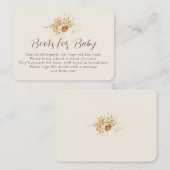 Herfst Wildflower Boeken voor Baby shower Insert Informatiekaartje (Voorkant / Achterkant)