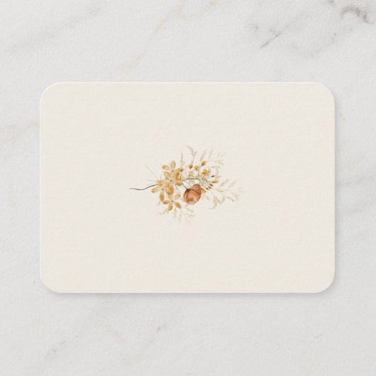 Herfst Wildflower Boeken voor Baby shower Insert Informatiekaartje (Achterkant)