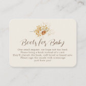 Herfst Wildflower Boeken voor Baby shower Insert Informatiekaartje (Voorkant)