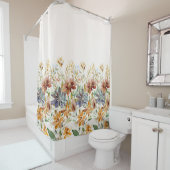 Herfst wildflower border douchegordijn (In situ)