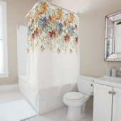 Herfst wildflower border douchegordijn (In situ)