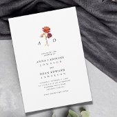 Herfst Wildflower Botanisch Monogram QR Code Bruil Kaart