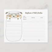 Herfst Wildflower Bouquet Mason Jar Recipe Kaarten (Voorkant)